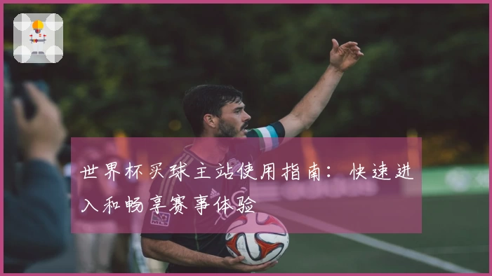世界杯买球主站使用指南：快速进入和畅享赛事体验